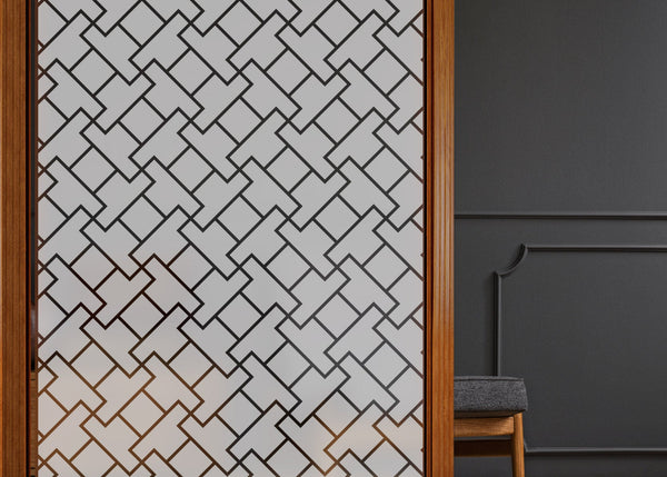 Milchglasfolie Geometrische Blöcke