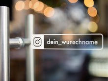 Laden Sie das Bild in den Galerie-Viewer, Instagram Schaufensteraufkleber Text mit Rahmen