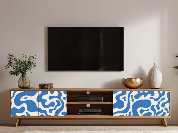 Möbelfolie organisches Wellenmuster