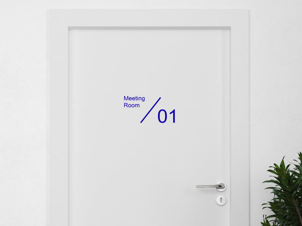 Aufkleber Türbeschriftung Modern