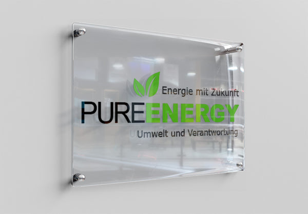 Firmenschild Acrylglas Außen 3:2