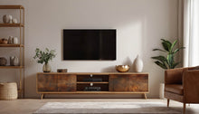 Laden Sie das Bild in den Galerie-Viewer, Möbelfolie Rost Metall Sideboard Fernseher
