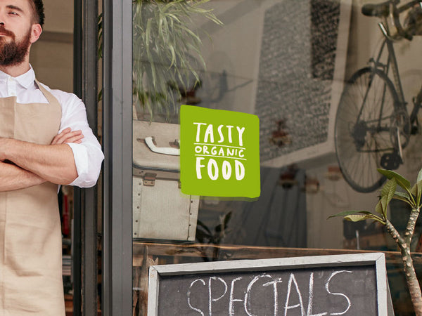 Aufkleber Tasty Organic Food
