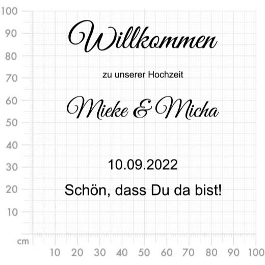 Aufkleber selber gestalten - Arbeitsfläche 100cm x 100cm