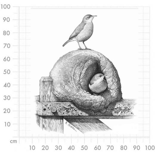 Aufkleber selber gestalten - Arbeitsfläche 100cm x 100cm