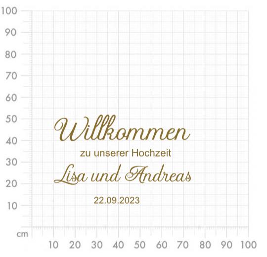 Aufkleber selber gestalten - Arbeitsfläche 100cm x 100cm