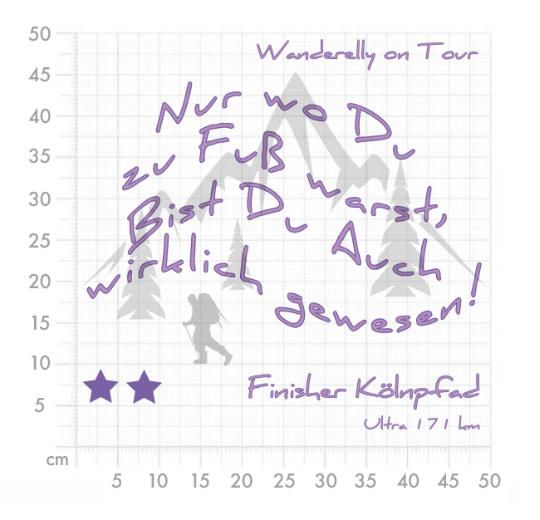 Aufkleber selber gestalten - Arbeitsfläche 50cm x 50cm