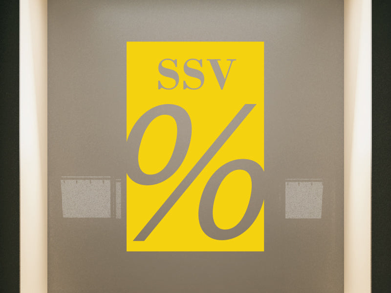 Aufkleber Sommerschlussverkauf SSV Prozente %