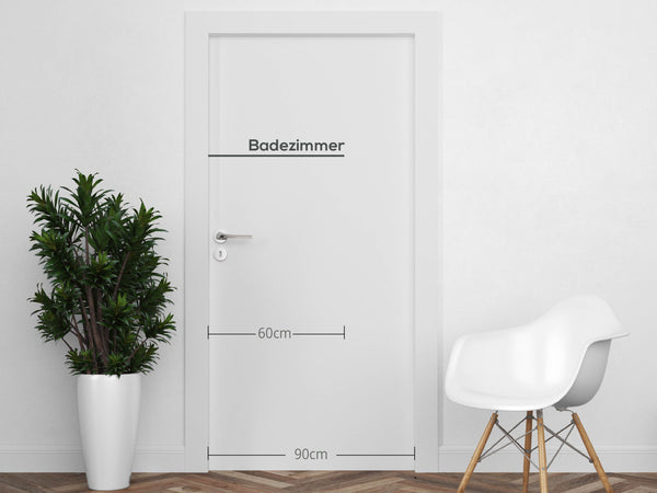 Türaufkleber Linie Modern 2 farbig