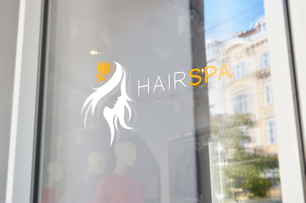 Aufkleber Silhouette Frauenkopf mit Rose