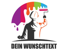Laden Sie das Bild in den Galerie-Viewer, Aufkleber Maler Logo Rolle farbenfroh personalisierbar