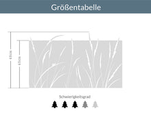 Laden Sie das Bild in den Galerie-Viewer, größentabelle Milchglasfolie Gräser Schnecke Fensterfolie Sichtschutz