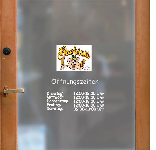 Öffnungszeiten Aufkleber selber gestalten