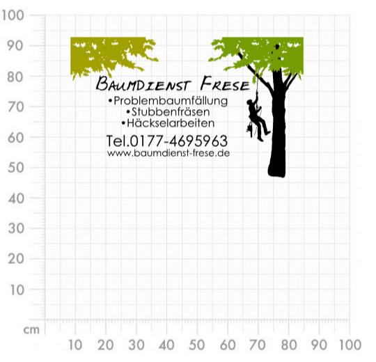 Aufkleber selber gestalten - Arbeitsfläche 100cm x 100cm