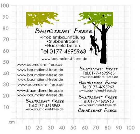 Aufkleber selber gestalten - Arbeitsfläche 100cm x 100cm