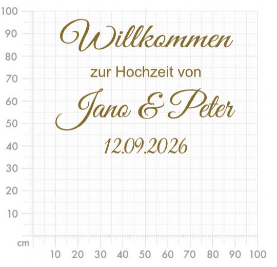 Aufkleber selber gestalten - Arbeitsfläche 100cm x 100cm