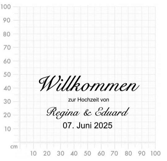 Aufkleber selber gestalten - Arbeitsfläche 100cm x 100cm