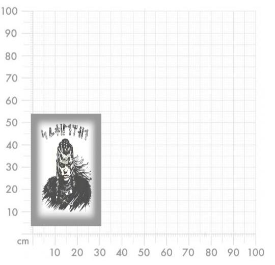 Aufkleber selber gestalten - Arbeitsfläche 100cm x 100cm