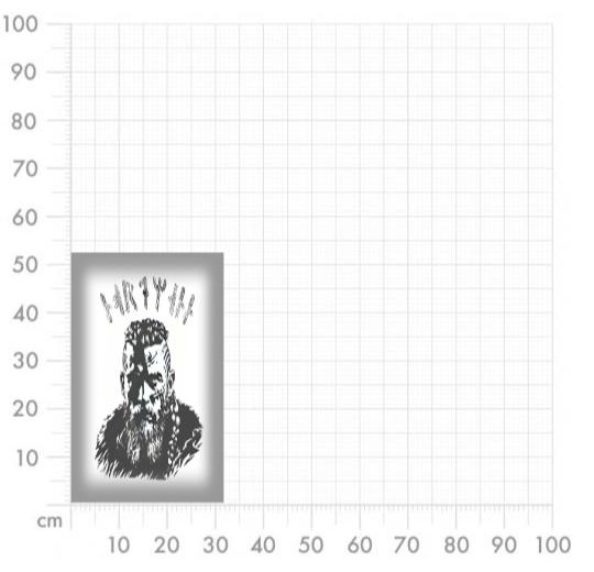 Aufkleber selber gestalten - Arbeitsfläche 100cm x 100cm