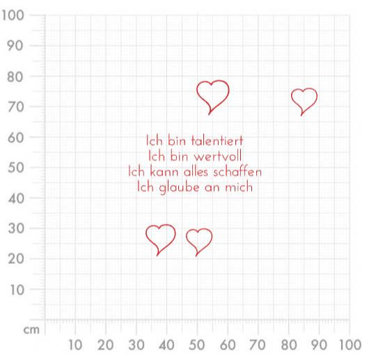 Aufkleber selber gestalten - Arbeitsfläche 100cm x 100cm