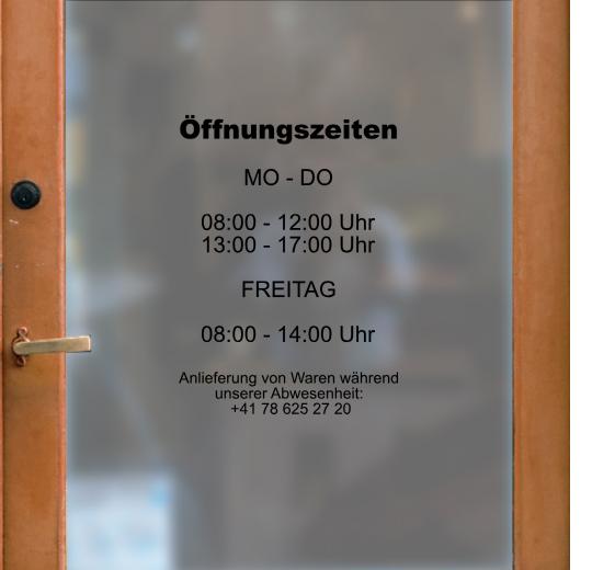 Öffnungszeiten Aufkleber selber gestalten