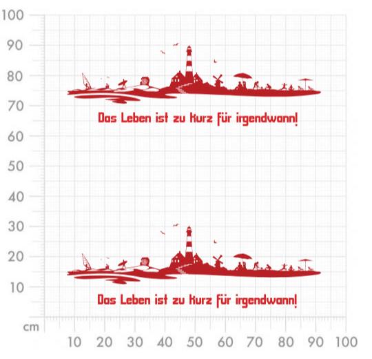 Aufkleber selber gestalten - Arbeitsfläche 100cm x 100cm