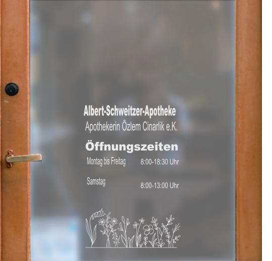 Öffnungszeiten Aufkleber selber gestalten