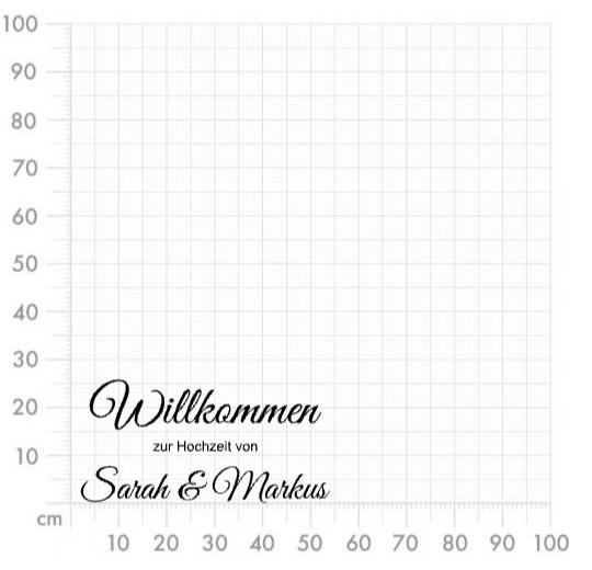 Aufkleber selber gestalten - Arbeitsfläche 100cm x 100cm