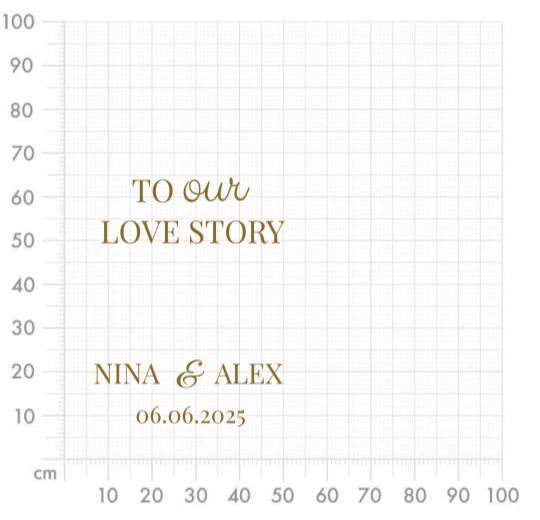 Aufkleber selber gestalten - Arbeitsfläche 100cm x 100cm