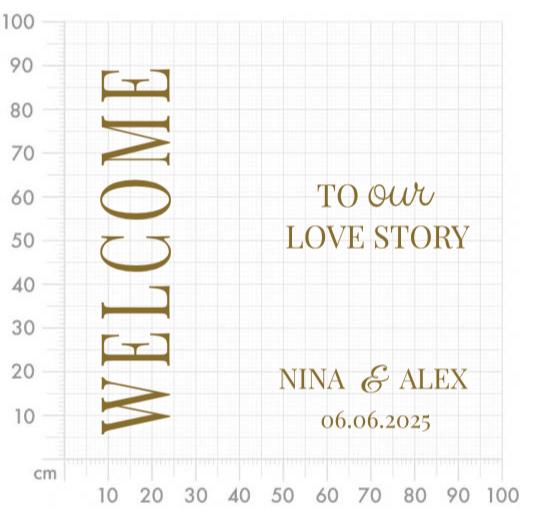 Aufkleber selber gestalten - Arbeitsfläche 100cm x 100cm