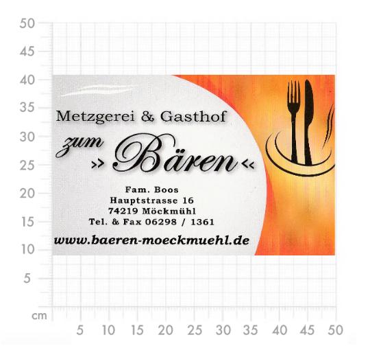 Aufkleber selber gestalten - Arbeitsfläche 50cm x 50cm