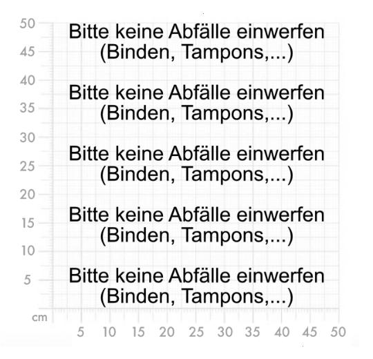 Aufkleber selber gestalten - Arbeitsfläche 50cm x 50cm
