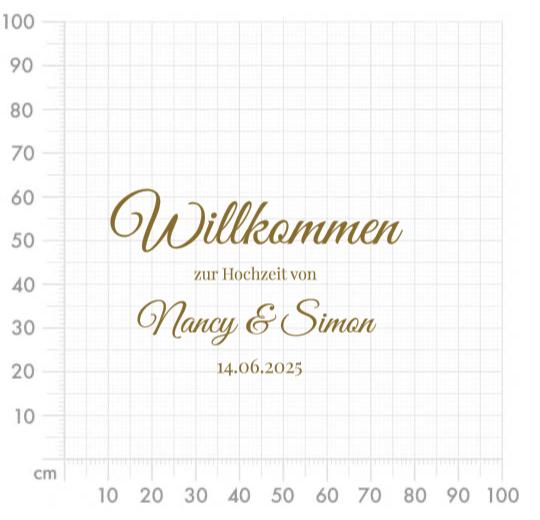 Aufkleber selber gestalten - Arbeitsfläche 100cm x 100cm