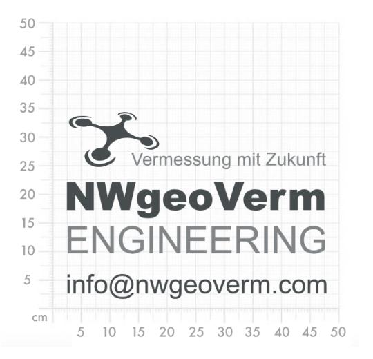 Aufkleber selber gestalten - Arbeitsfläche 50cm x 50cm