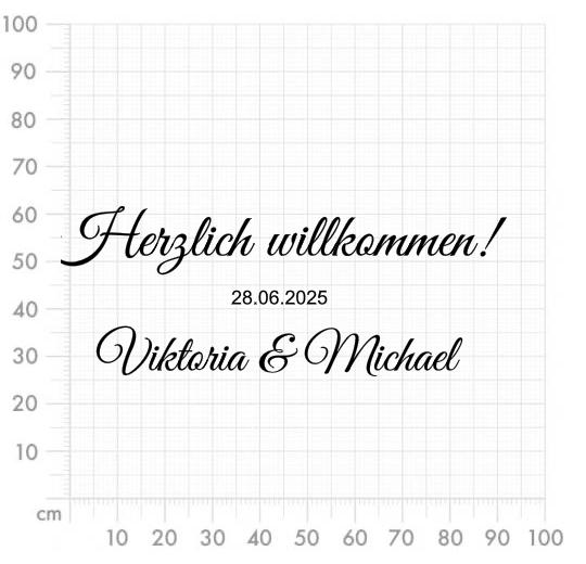 Aufkleber selber gestalten - Arbeitsfläche 100cm x 100cm