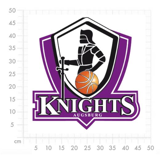 Aufkleber selber gestalten - Arbeitsfläche 50cm x 50cm