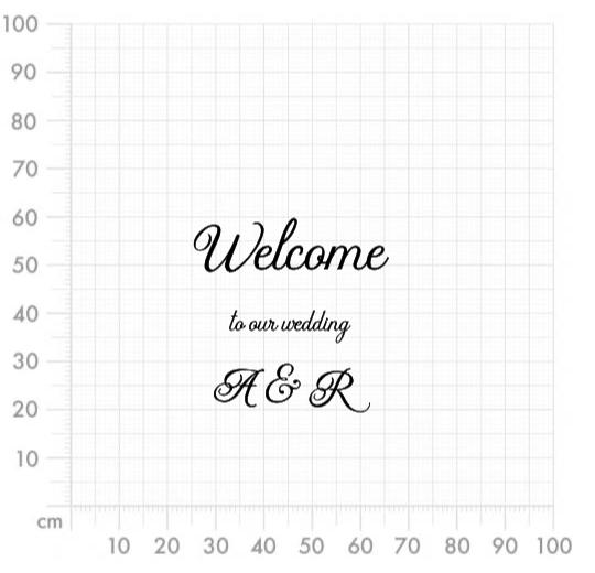 Aufkleber selber gestalten - Arbeitsfläche 100cm x 100cm