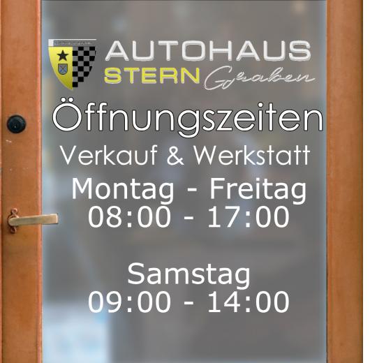 Öffnungszeiten Aufkleber selber gestalten