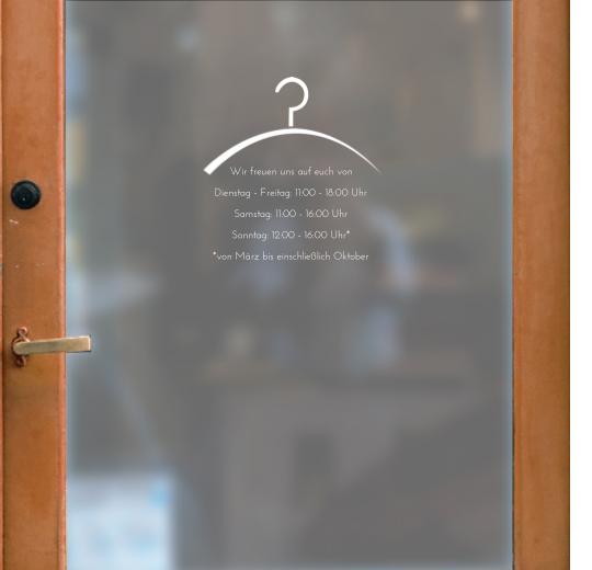 Öffnungszeiten Aufkleber selber gestalten