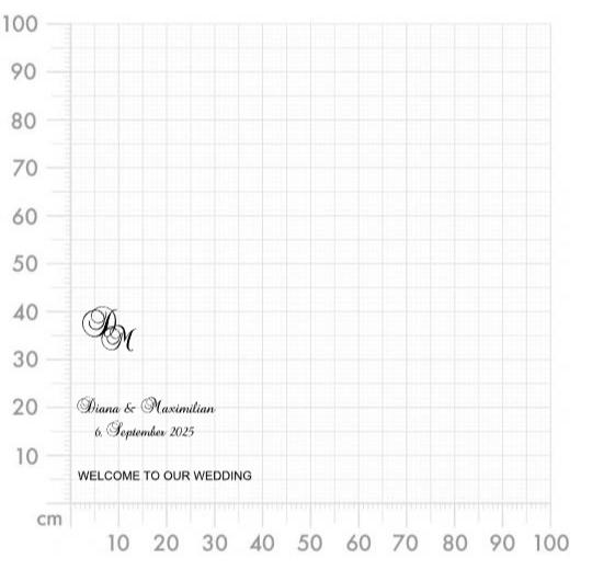 Aufkleber selber gestalten - Arbeitsfläche 100cm x 100cm