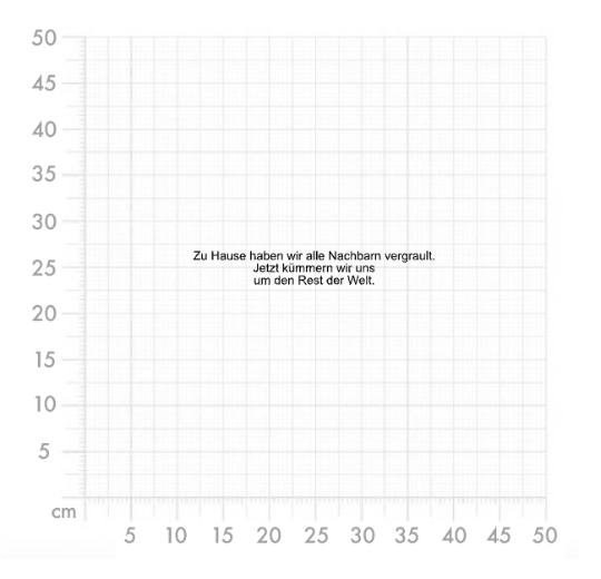 Aufkleber selber gestalten - Arbeitsfläche 50cm x 50cm