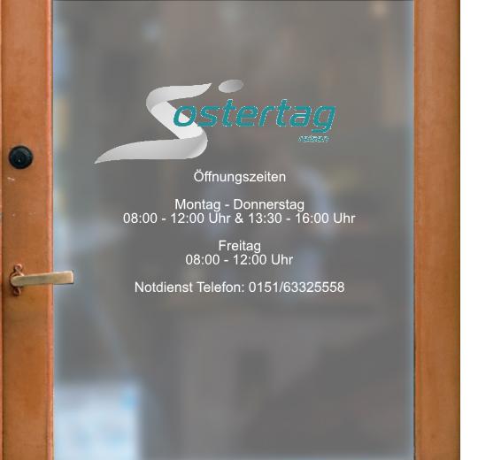 Öffnungszeiten Aufkleber selber gestalten