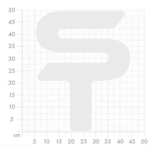 Aufkleber selber gestalten - Arbeitsfläche 50cm x 50cm