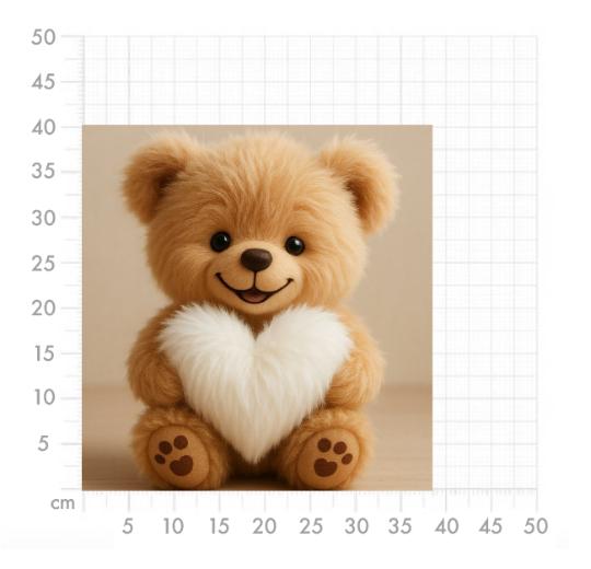 Aufkleber selber gestalten - Arbeitsfläche 50cm x 50cm