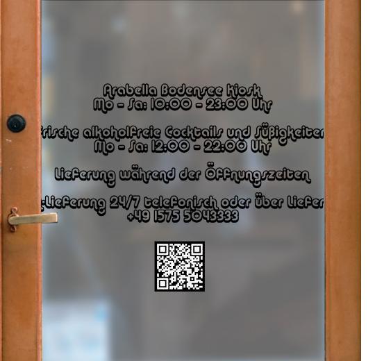 Öffnungszeiten Aufkleber selber gestalten