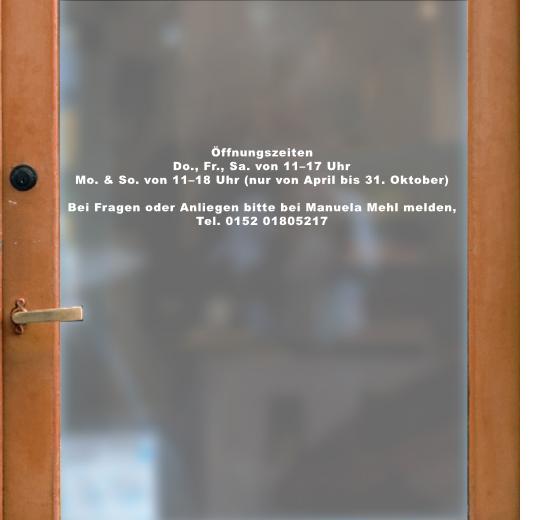 Öffnungszeiten Aufkleber selber gestalten