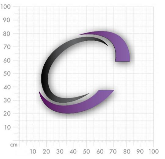 Aufkleber selber gestalten - Arbeitsfläche 100cm x 100cm