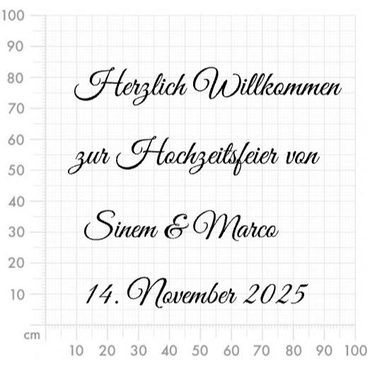 Aufkleber selber gestalten - Arbeitsfläche 100cm x 100cm