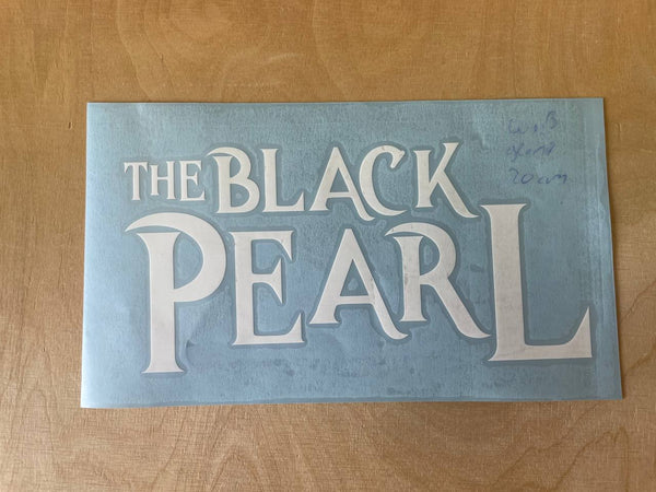 Aufkleber Black Pearl 20cm weiß glanz