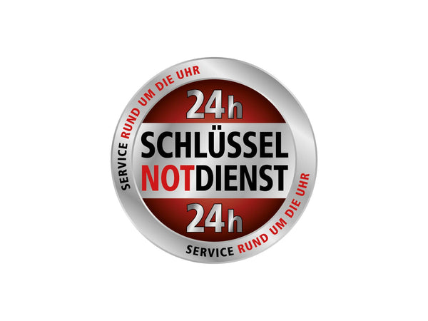 Aufkleber 24h Schlüsselnotdienst rund